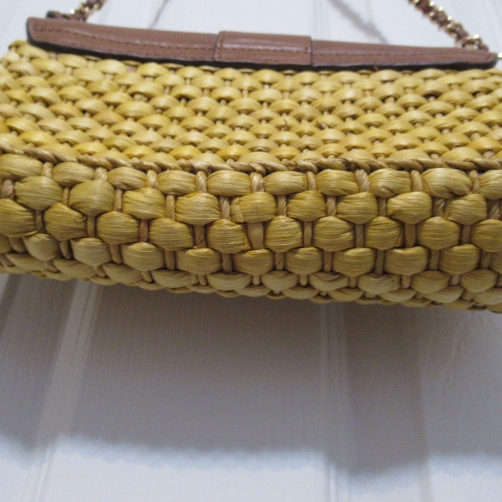 Michael Kors GABRIELLA STRAW  LEATHER SATCHEL BFPM-09-197 - Picture 3 of 6